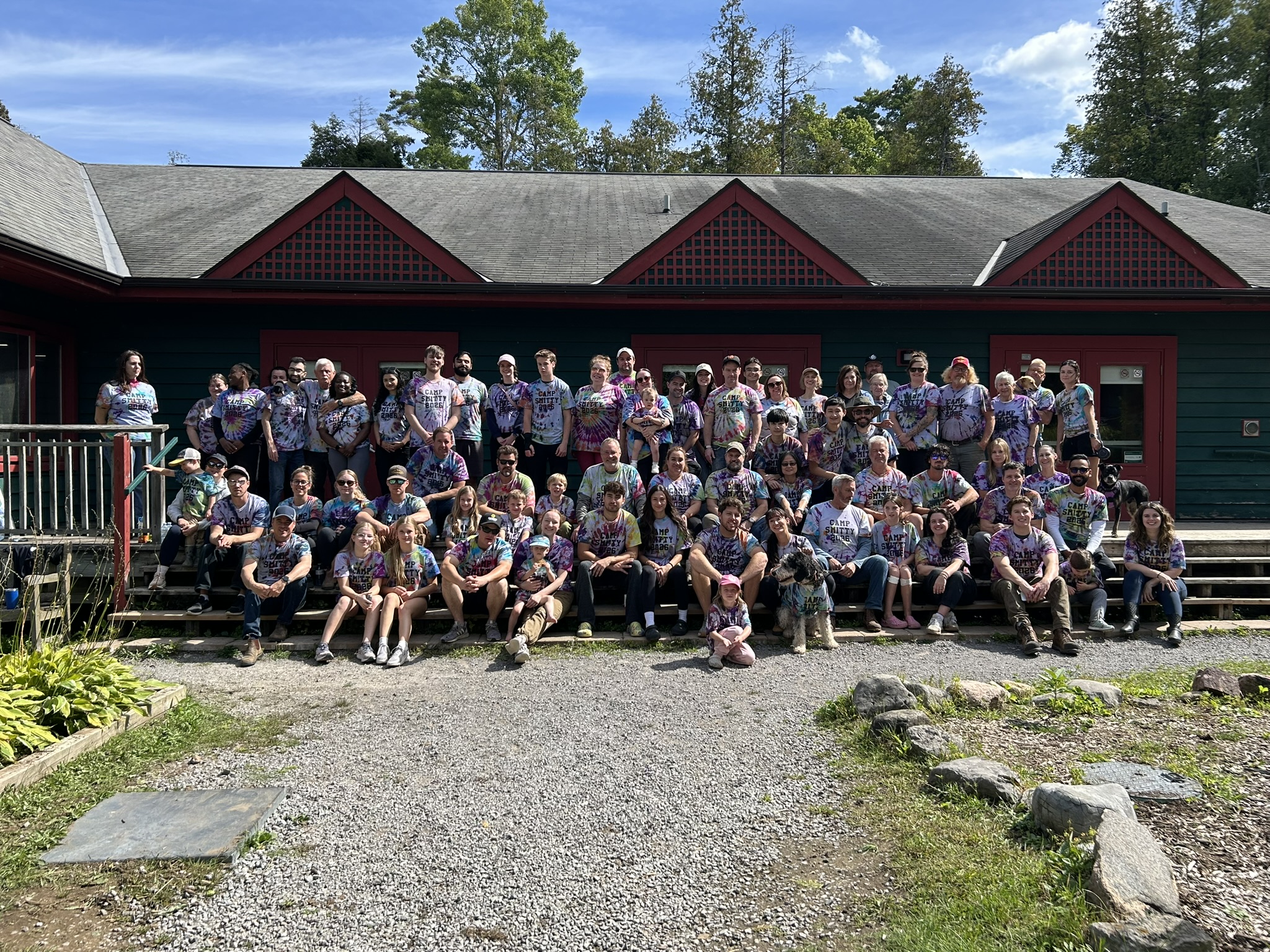 The Amsted team at Camp Smitty for the 20th anniversary weekend