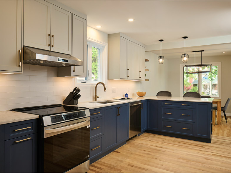 whole home renovation with a rear addition