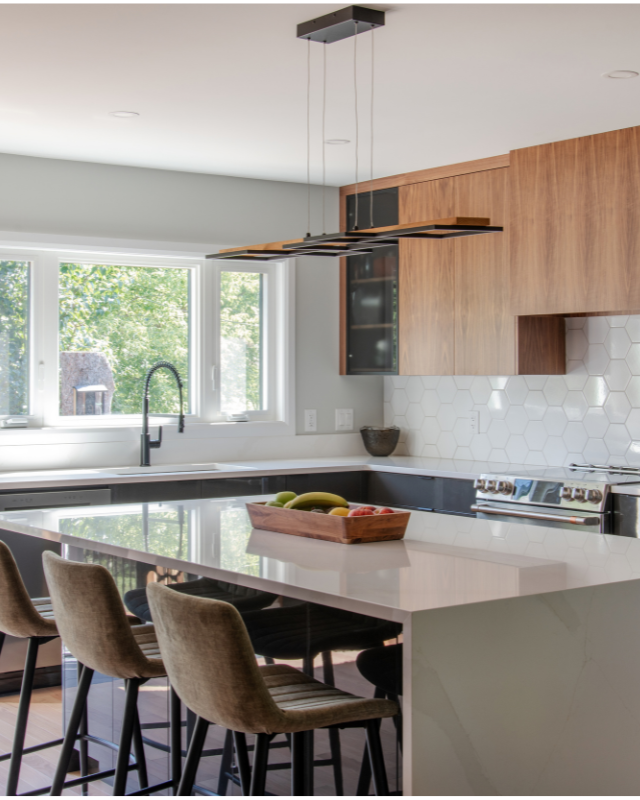Interior of Amsted's split-level renovation in Riverview